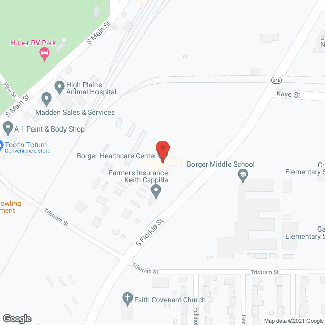 Borger Healthcare Ctr in google map