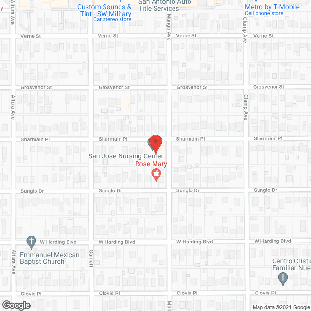 San Jose Nursing Ctr in google map
