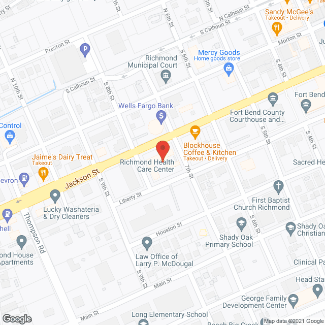 Richmond Health Care Center in google map