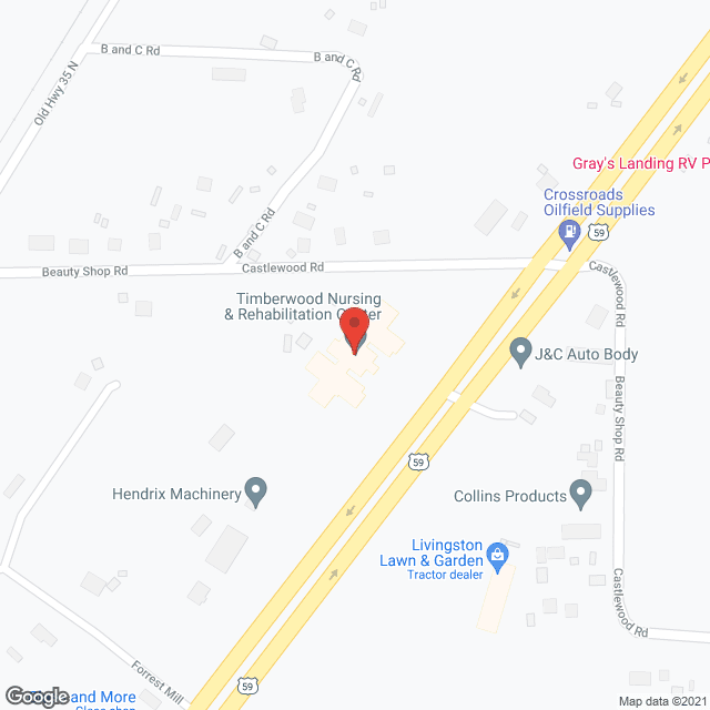Timberwood Nursing and Rehabilitation Center in google map