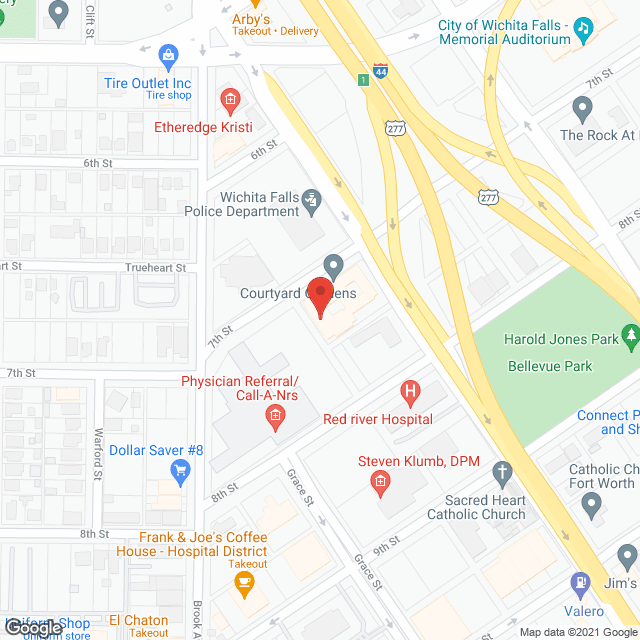 Wichita Falls Care Ctr in google map