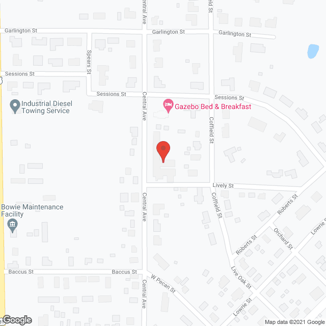 Bowie Nursing Ctr in google map