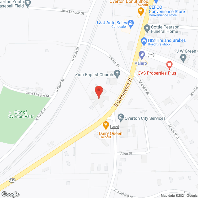 Overton Healthcare Ctr in google map