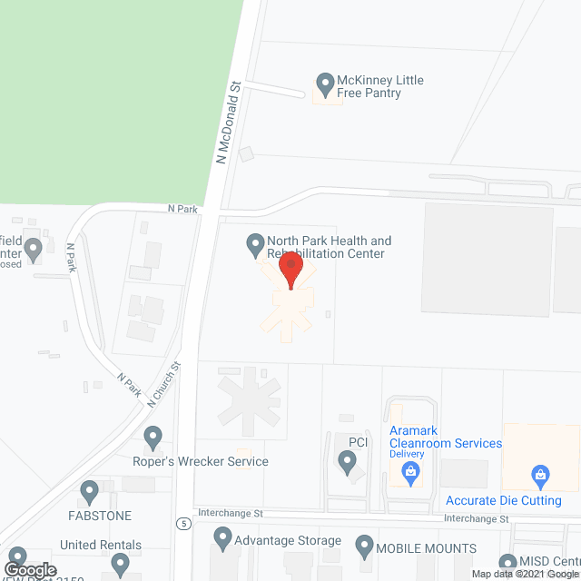 North Park Health & Rehab Center in google map