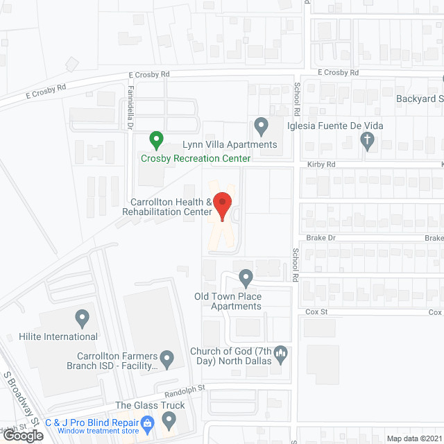 Carrollton Health and Rehabilitation Center in google map