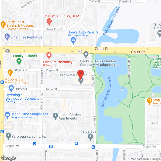 Clearwater Center in google map