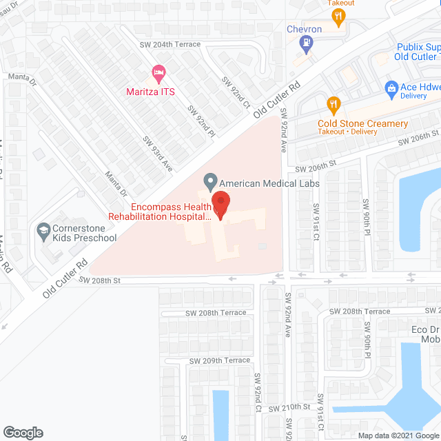 Encompass Health Rehabilitation Hospital of Miami in google map