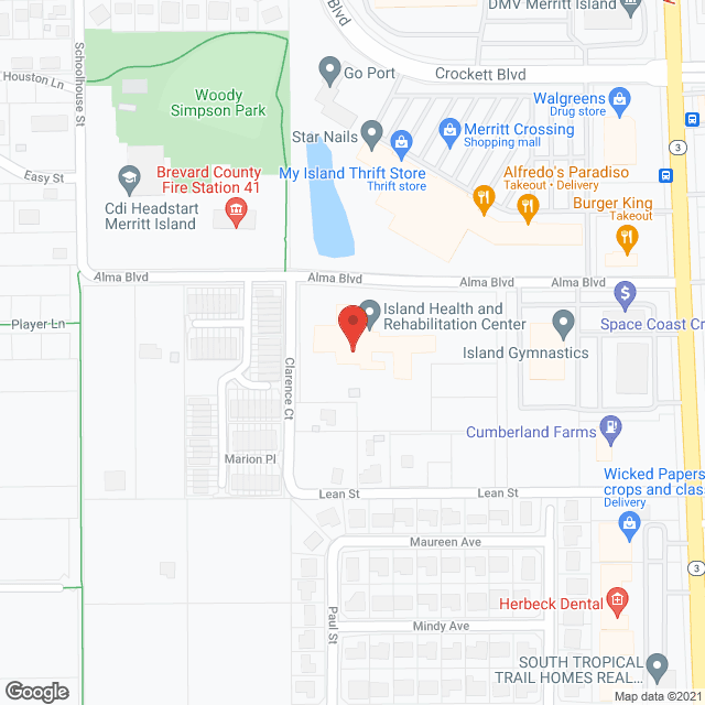 Island Health & Rehab in google map