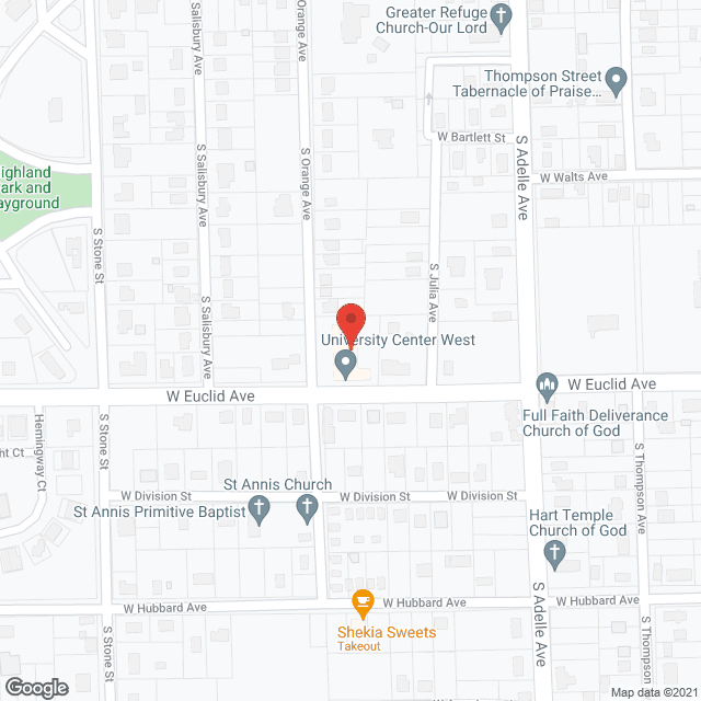 University Center West in google map
