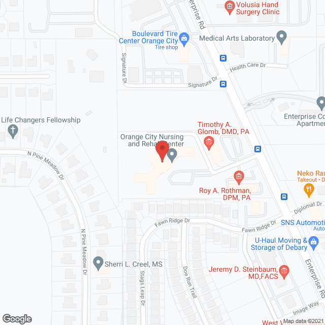 Orange City Nursing & Rehab Center in google map