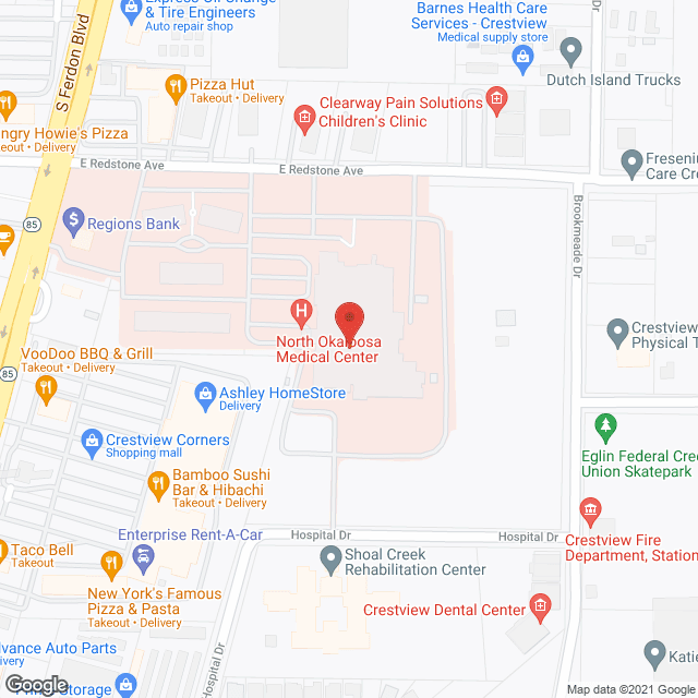 North Okaloosa Medical Ctr in google map