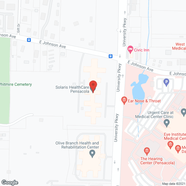 Solaris HealthCare Pensacola in google map