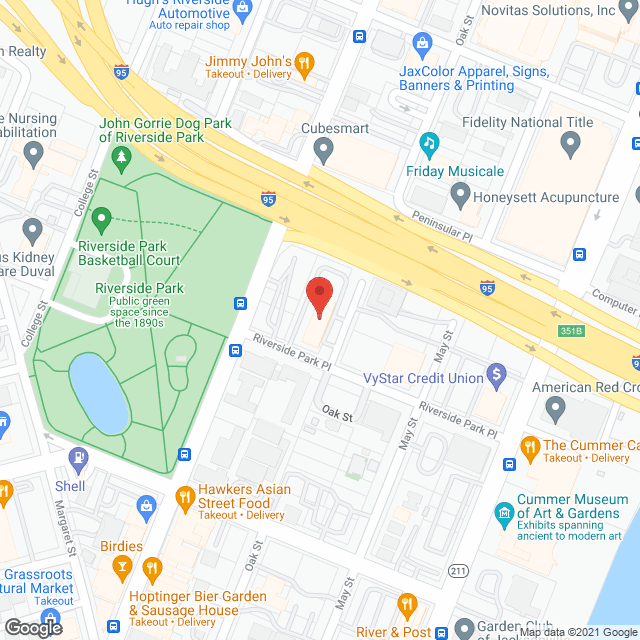 Riverside Park Apartments in google map