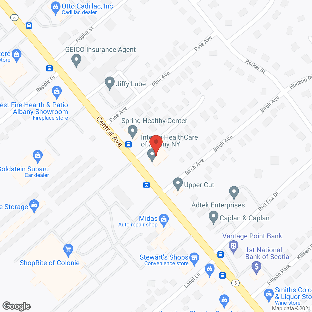 Interim Healthcare in google map