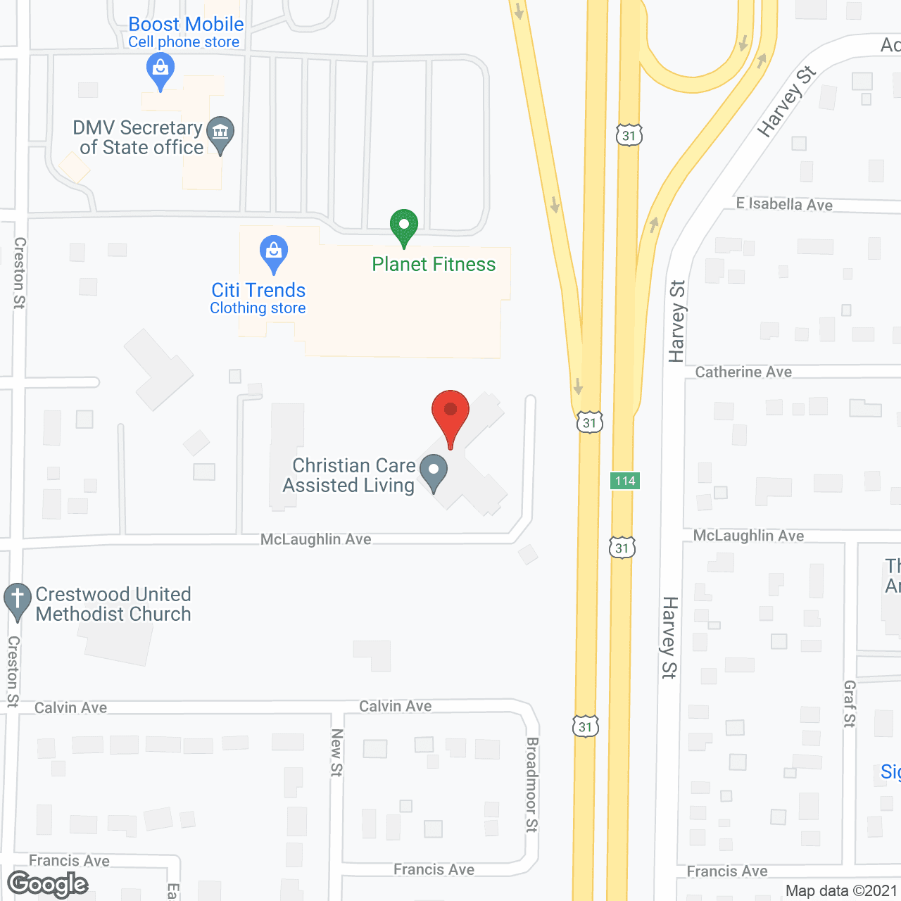 Christian Care Assisted Living in google map