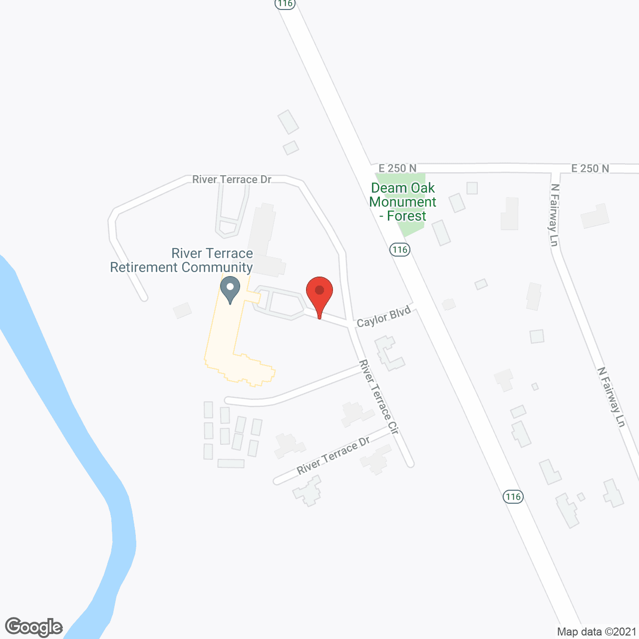 River Terrace Retirement Community in google map