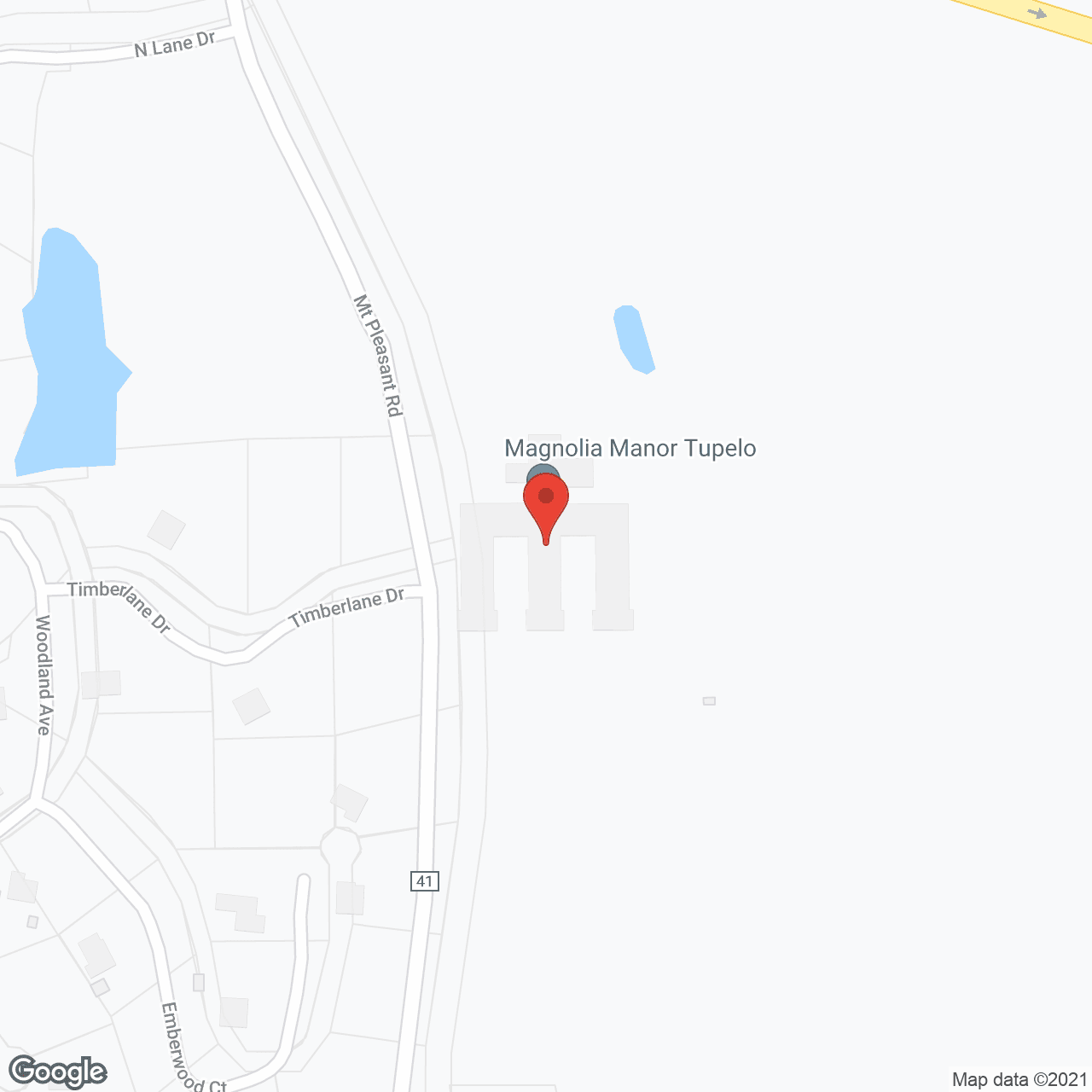 Magnolia Manor at Tupelo in google map