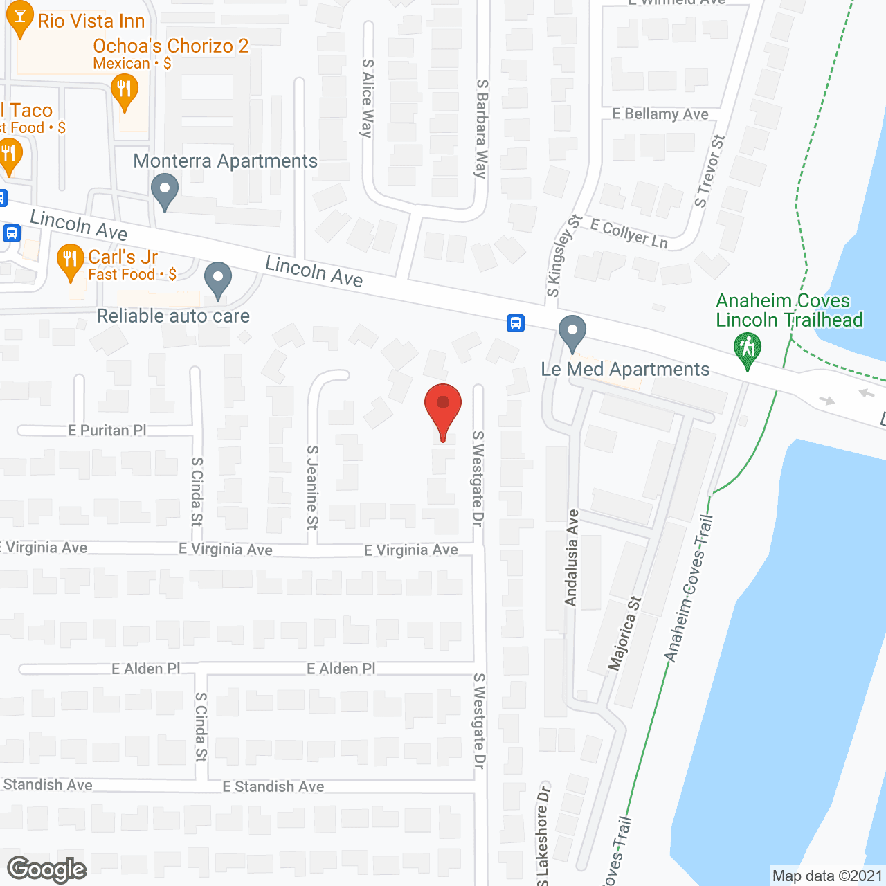 Acasa Senior Care - Orange County in google map