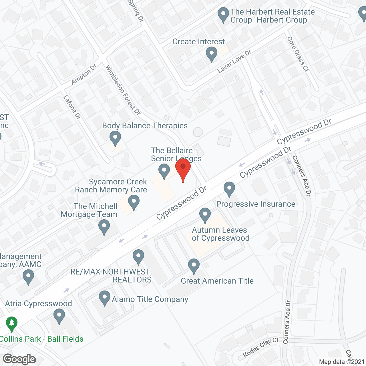 The Bellaire Senior Lodges in google map