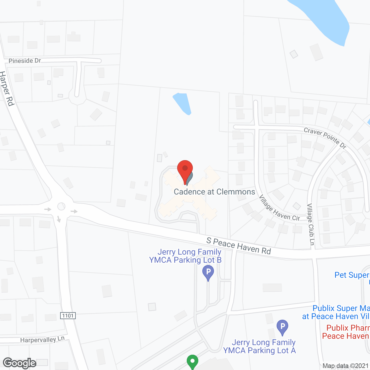 Cadence at Clemmons in google map
