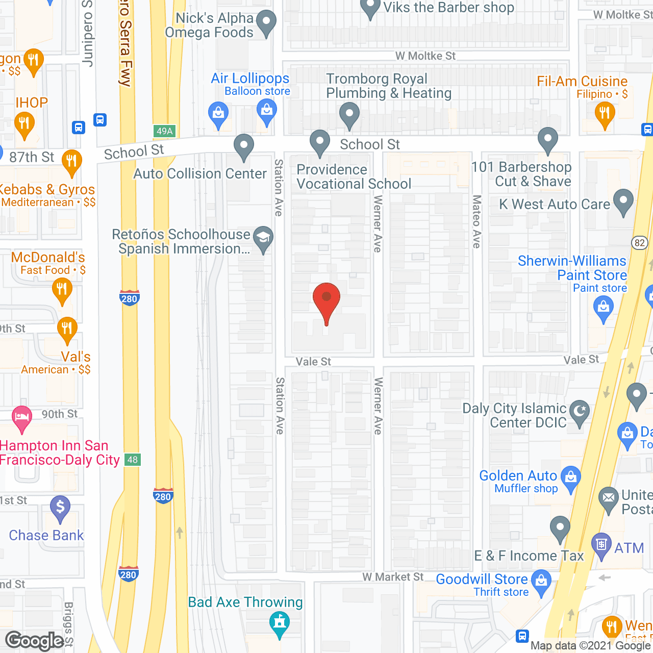 A and J Assisted Living Facility in google map