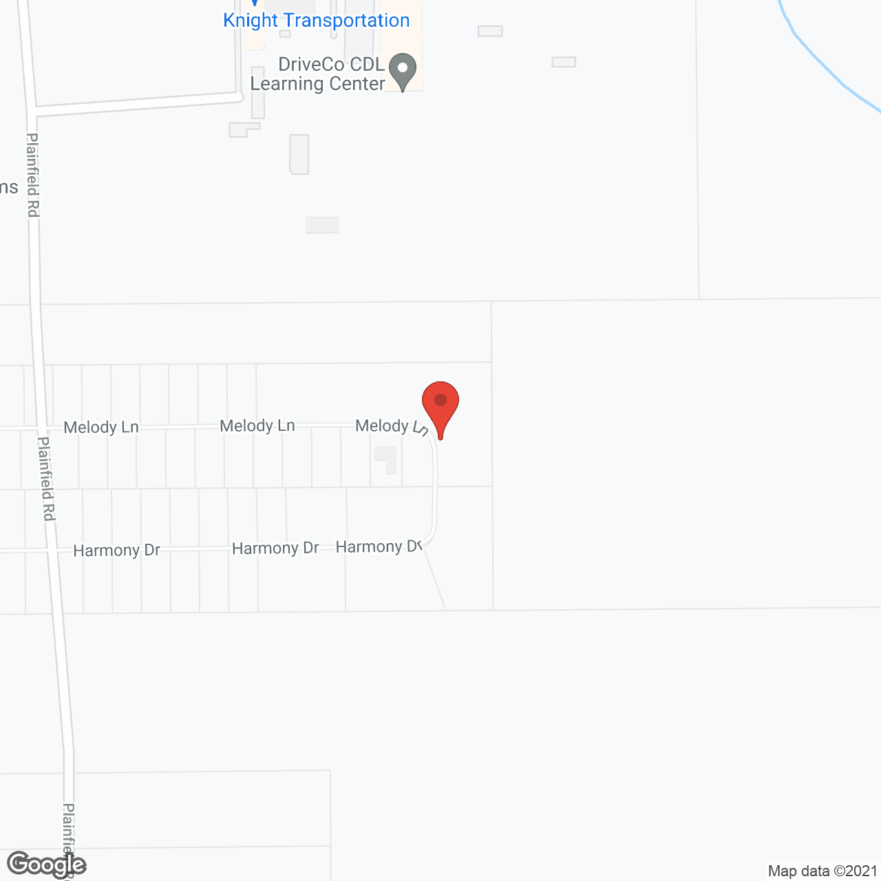 Glasswater Creek of Plainfield in google map