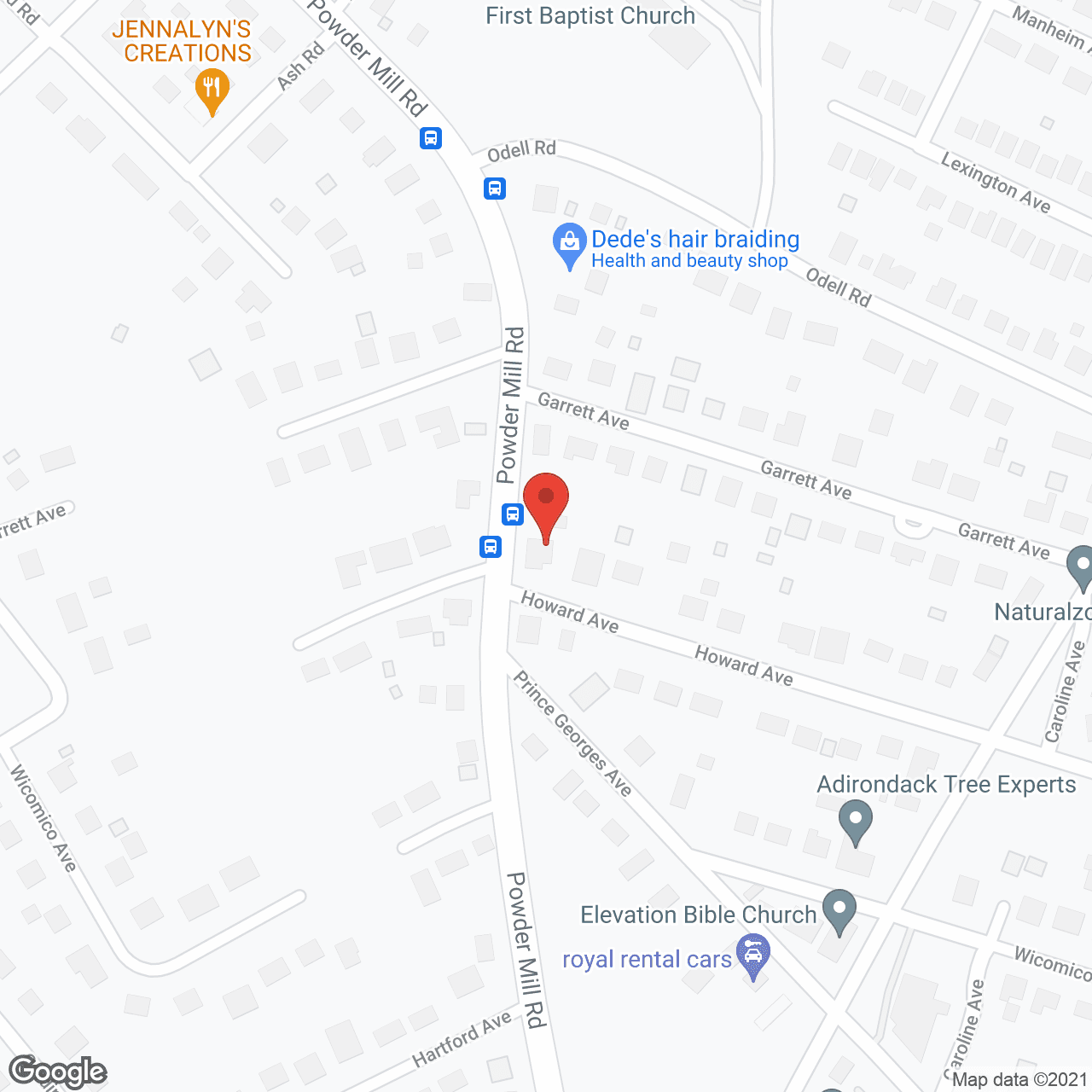 Serendipity in Beltsville in google map