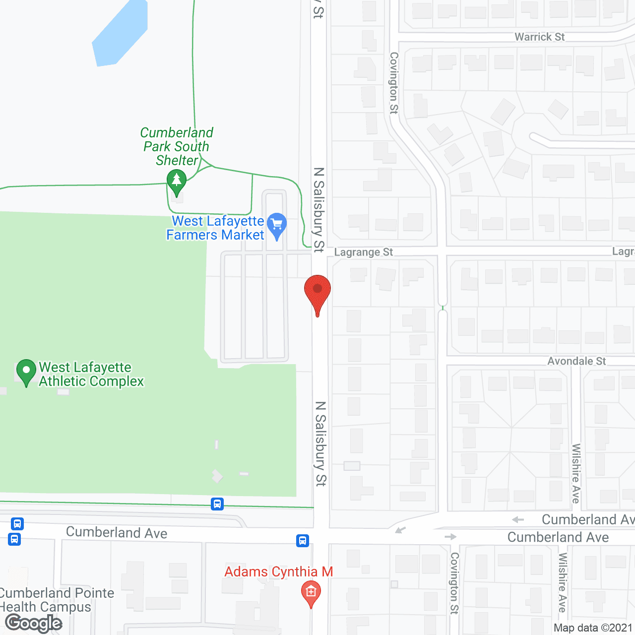 Westminster Village, a CCRC in google map