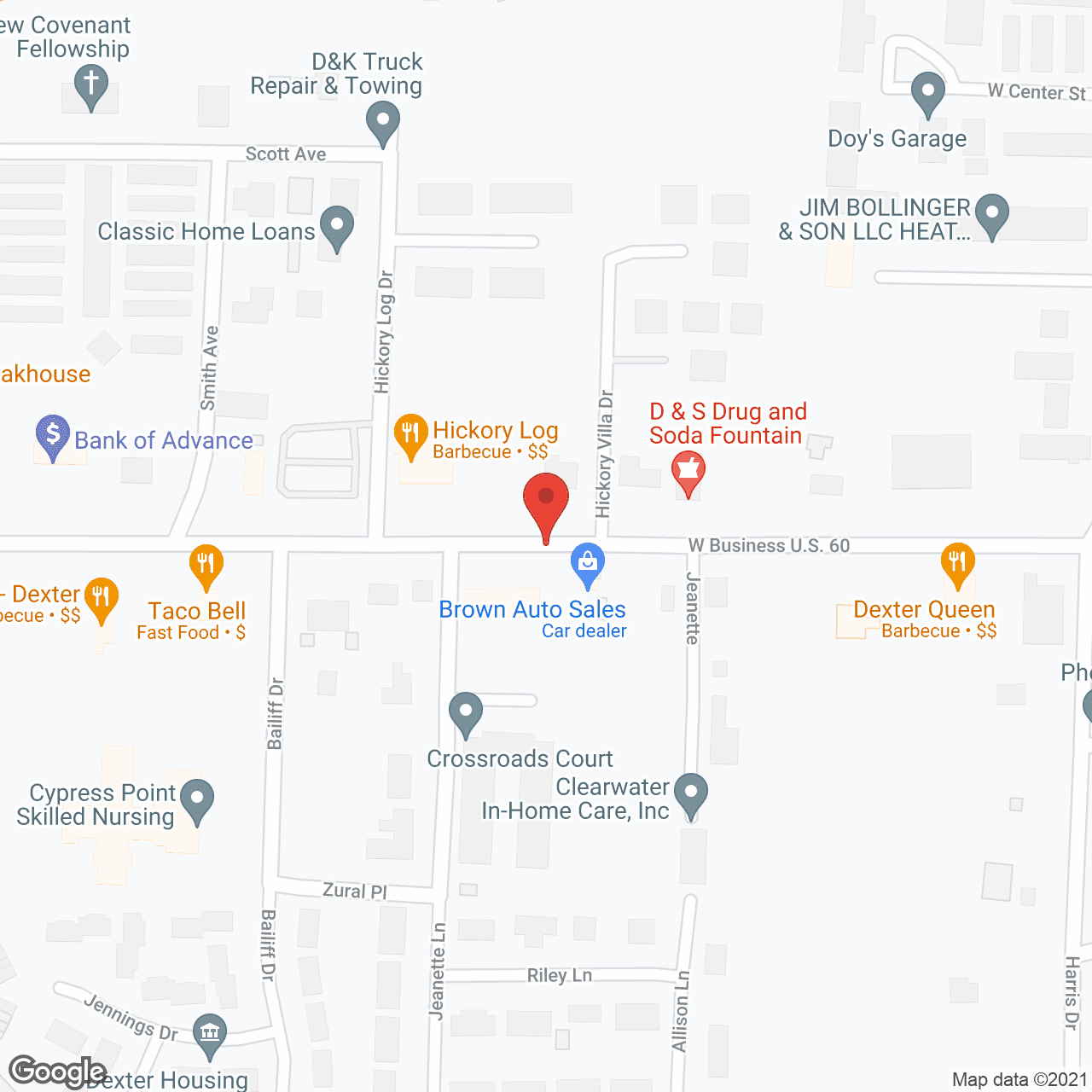 Crossroads Court in google map