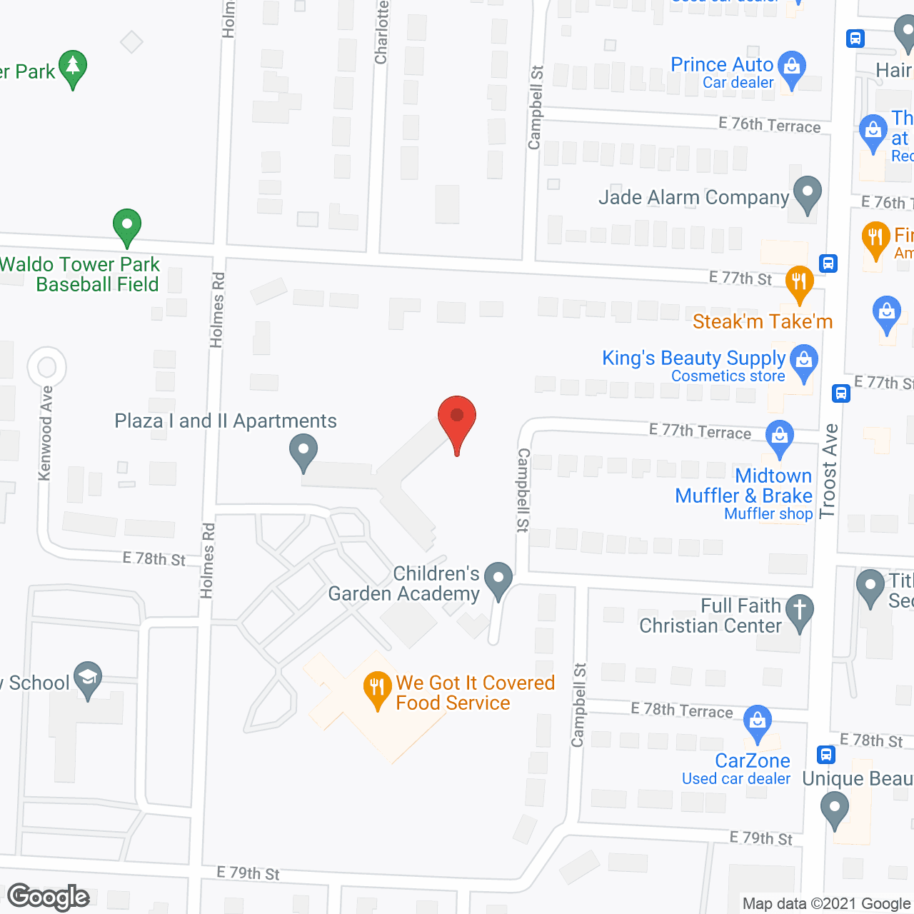 Plaza l and ll Apts in google map
