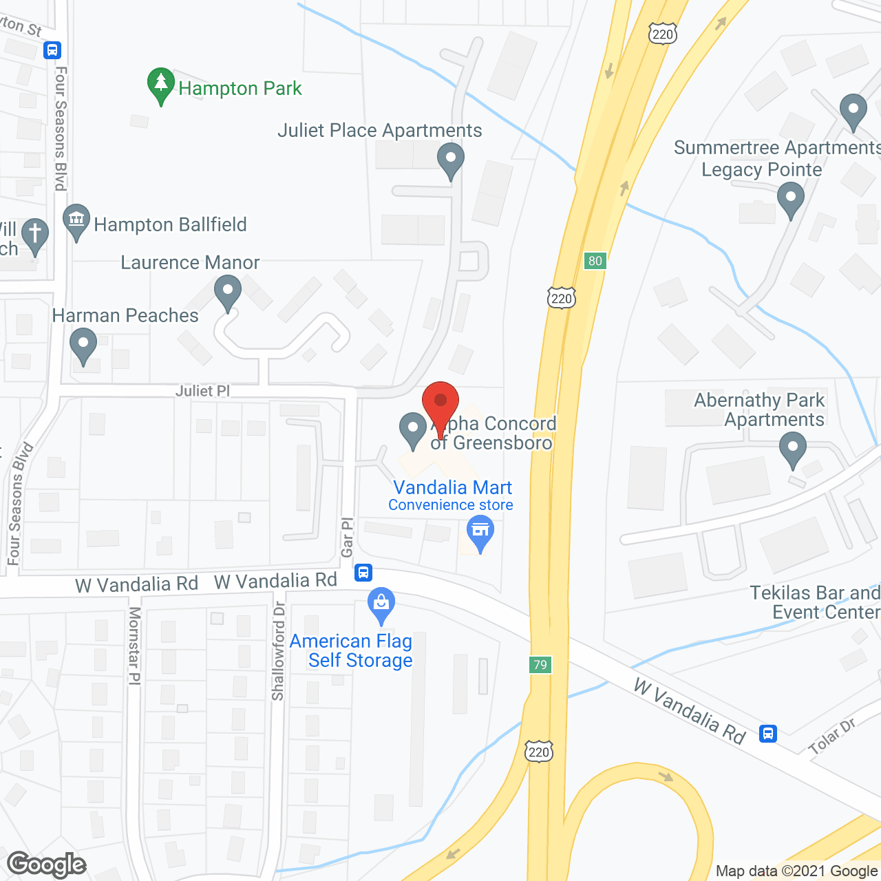 Alpha Concord of Greensboro in google map