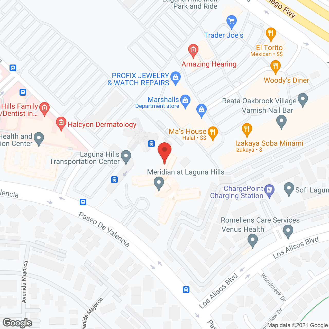 Meridian at Laguna Hills in google map