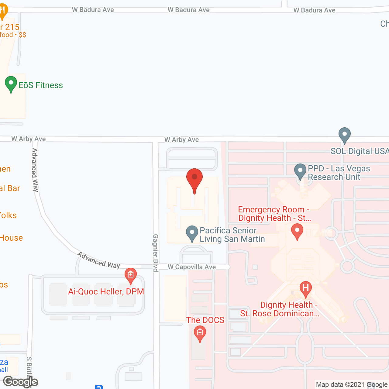 San Martin Senior Living in google map