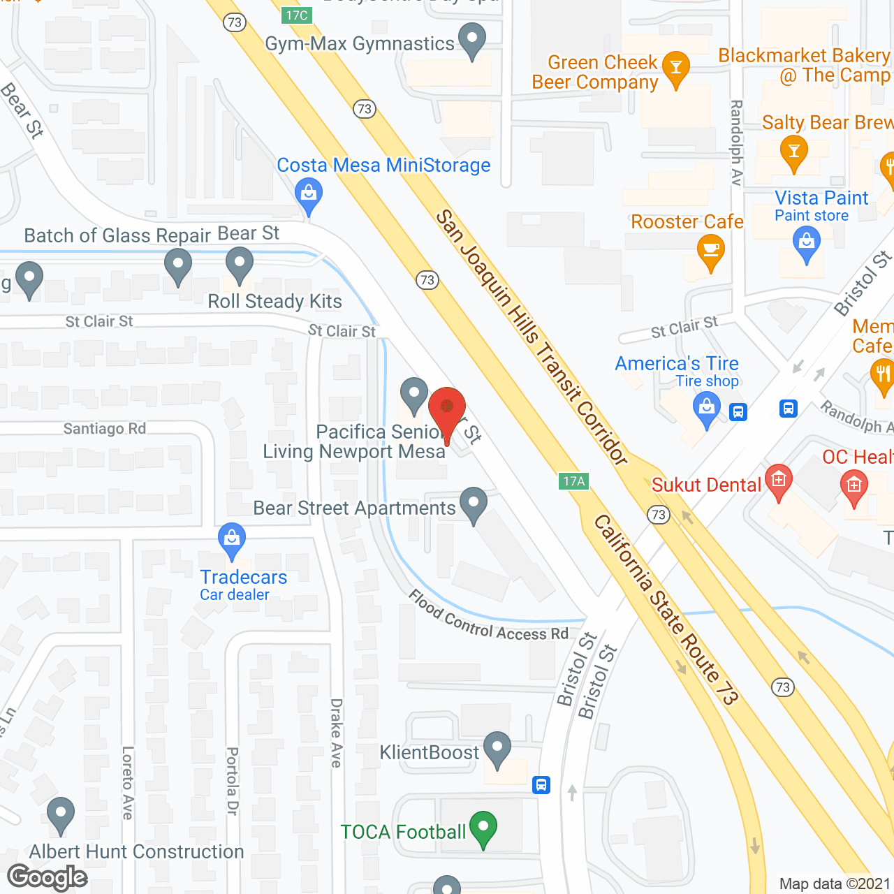 Newport Mesa Senior Living in google map