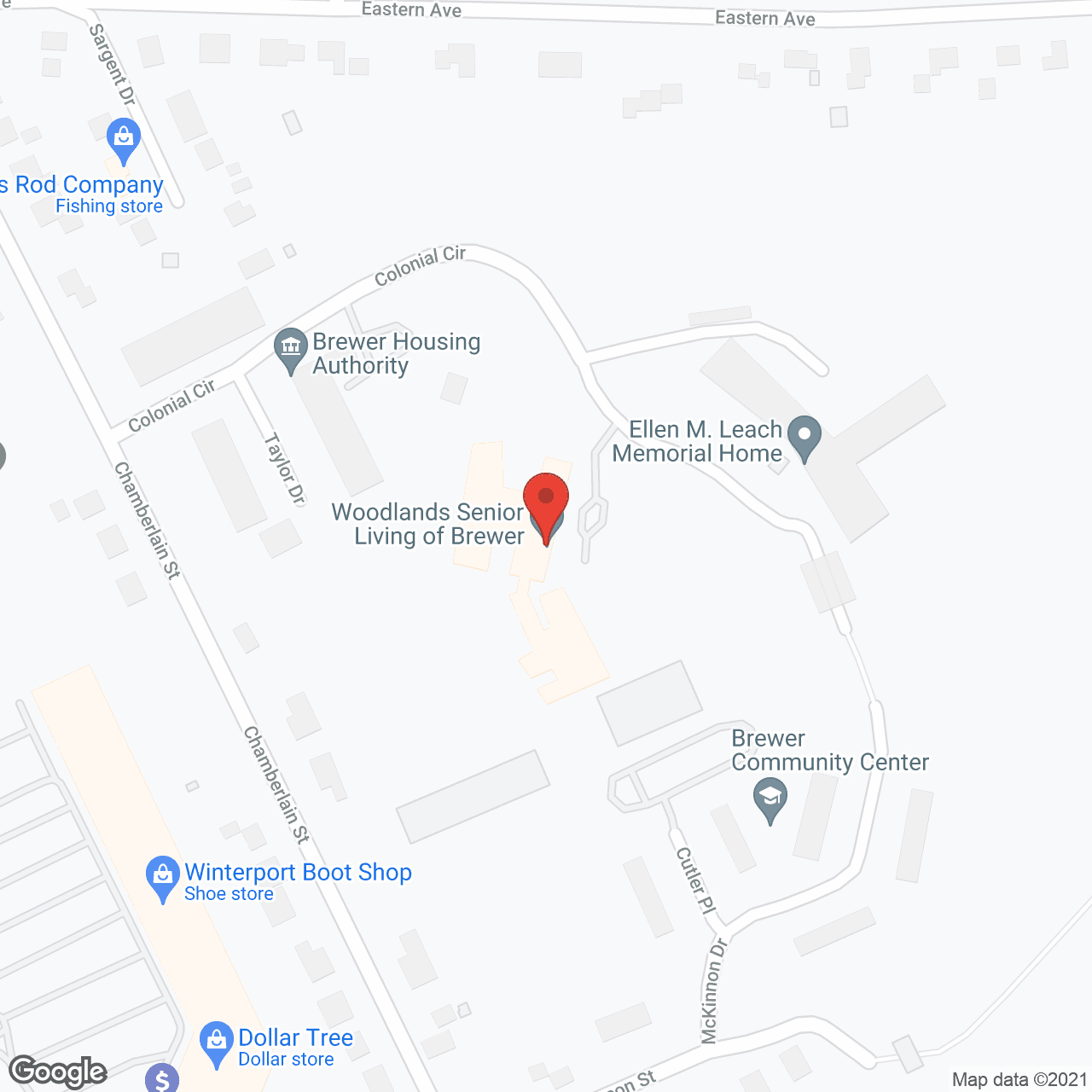Woodlands Assisted Living Of Brewer in google map