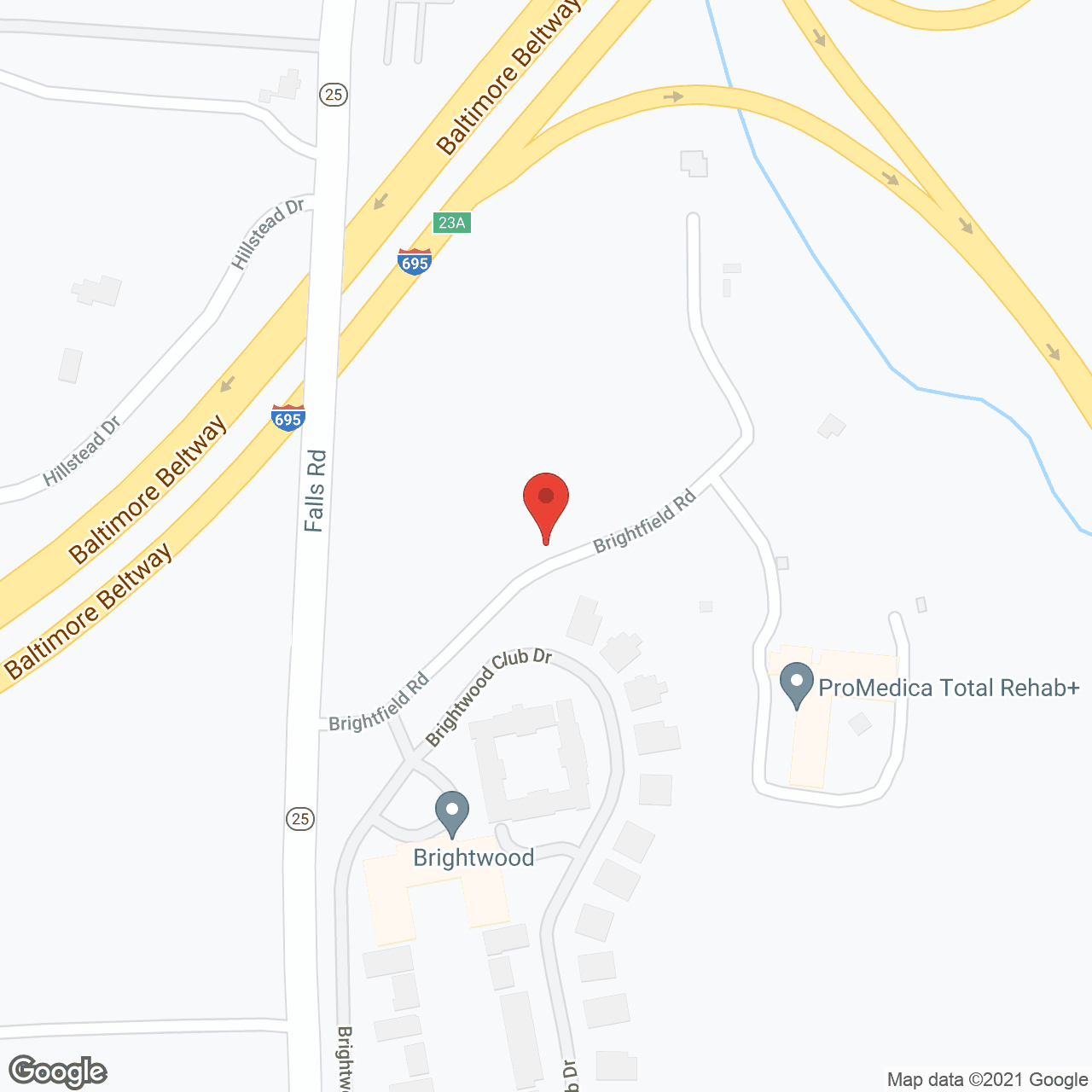 Brightwood Retirement Comm in google map