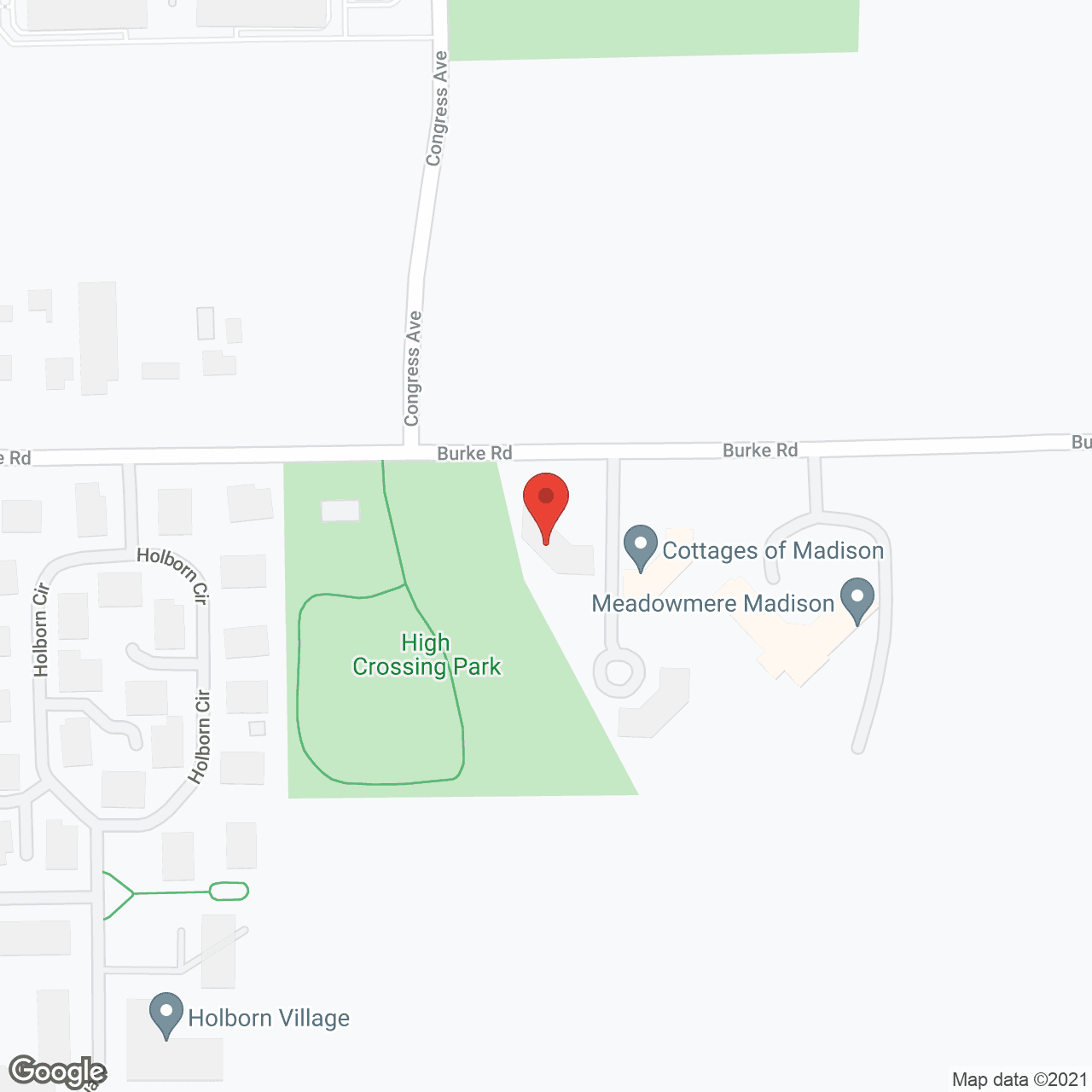 Cottages of Madison- Elmwood in google map