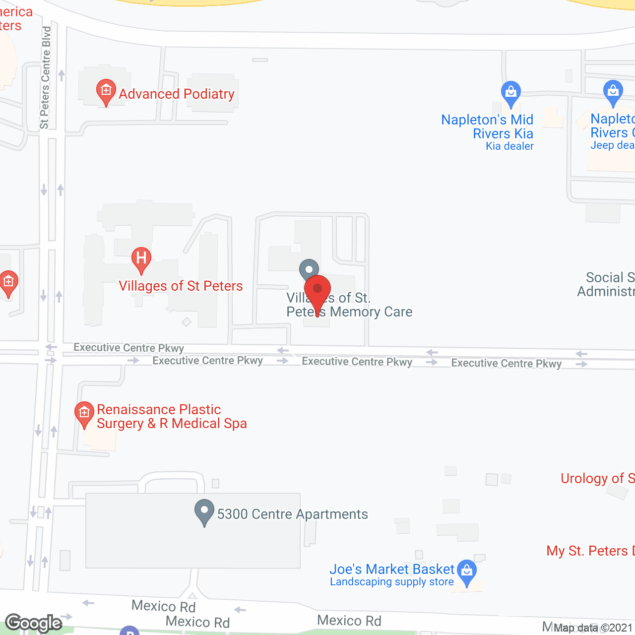 Villages of St. Peters Memory Care in google map