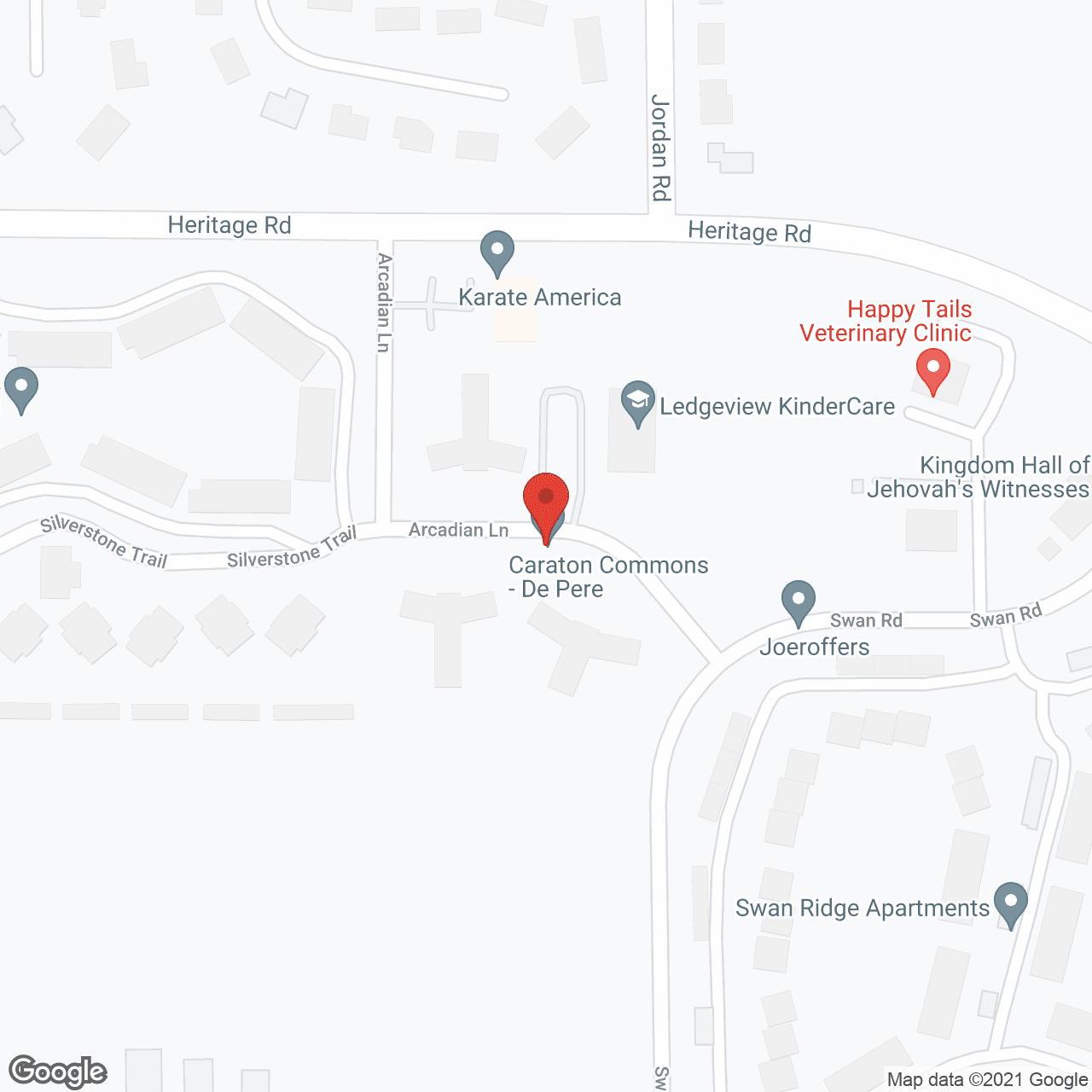 Caraton Commons De Pere in google map