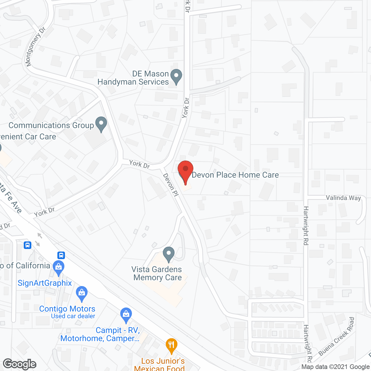 Devon Place Home Care in google map