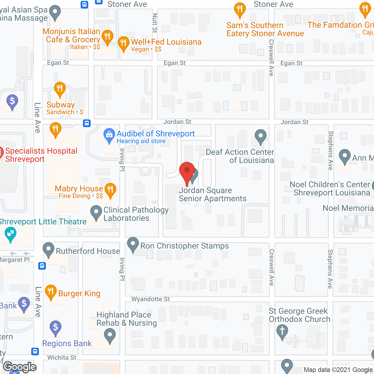 Jordan Square Senior Apartments in google map