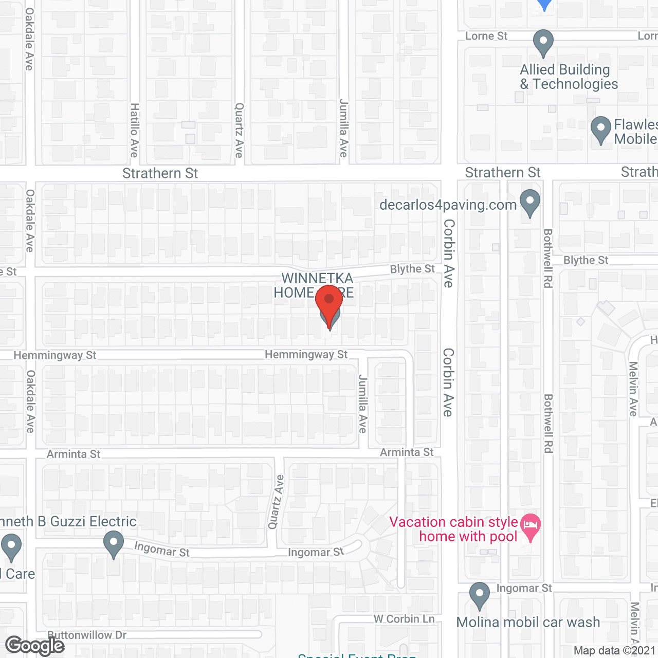 Winnetka Home Care in google map