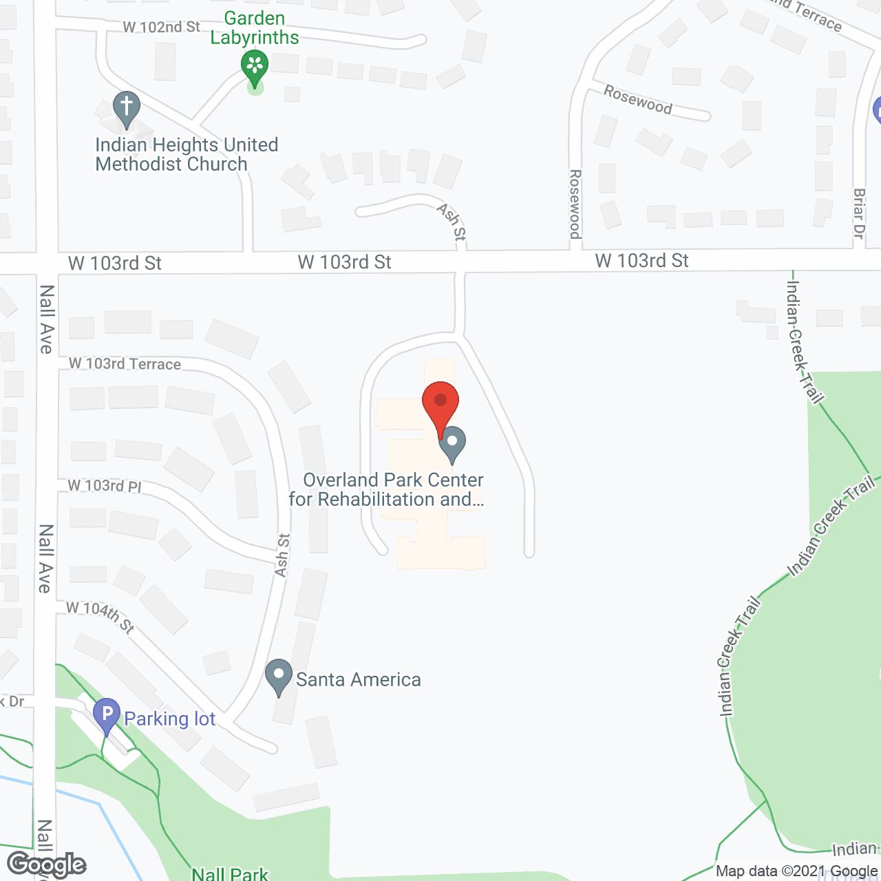 Overland Park Center for Rehabilitation and Nursing in google map