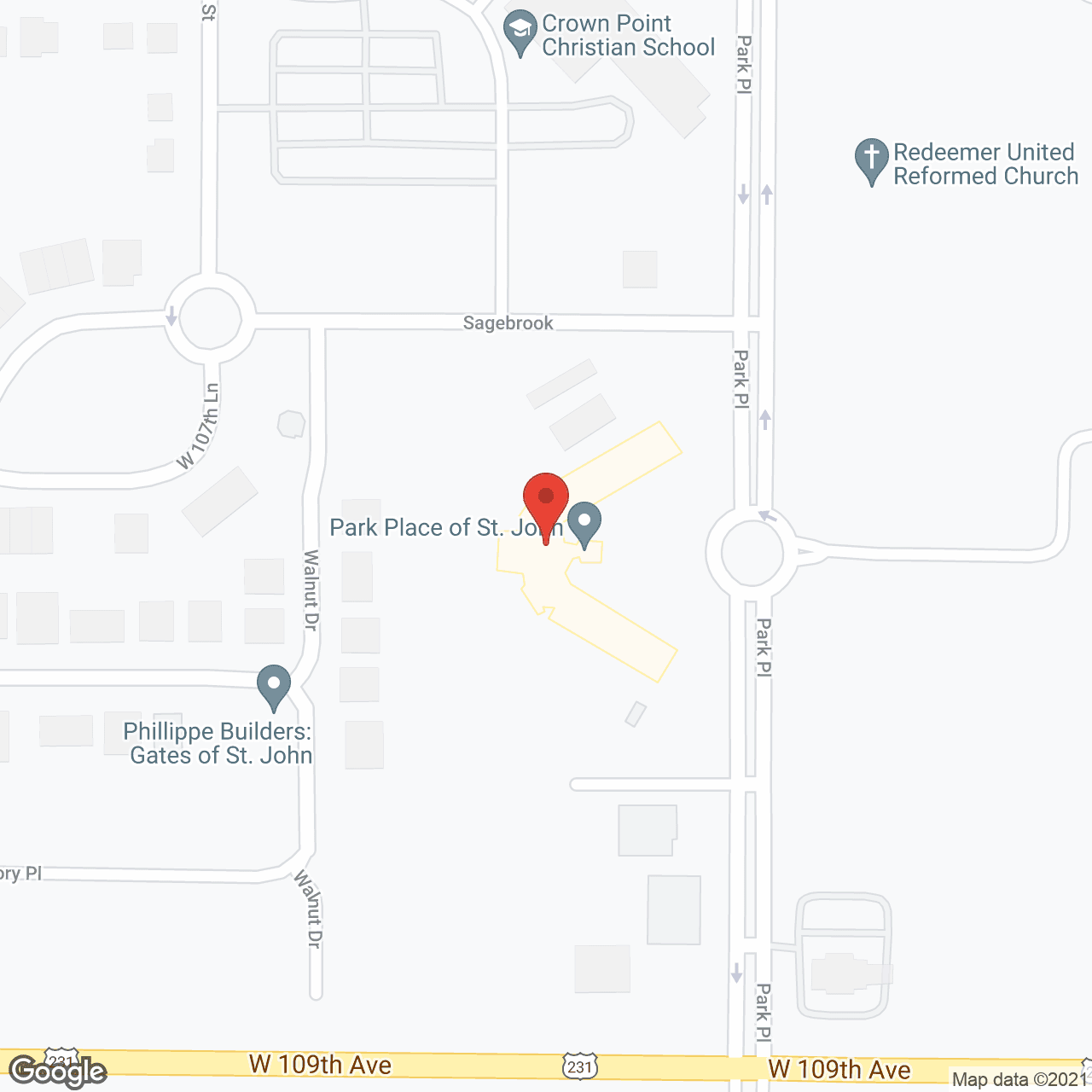 Park Place of St John Assisted Living in google map