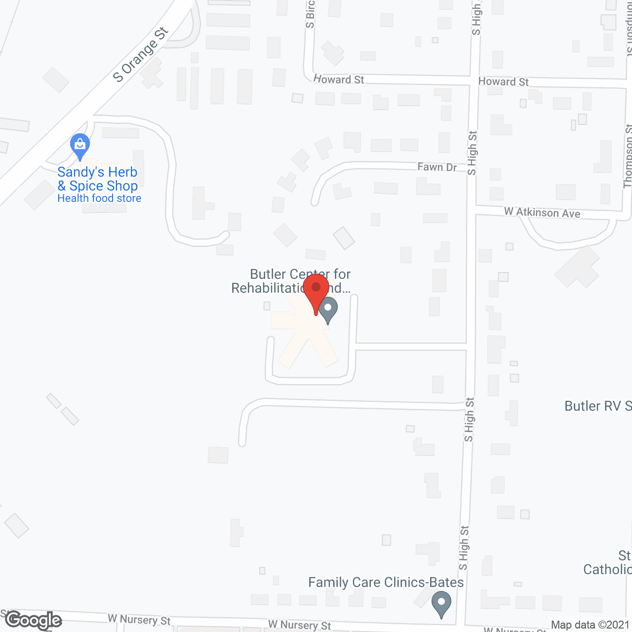 Butler Center for Nursing and Rehabilitation in google map