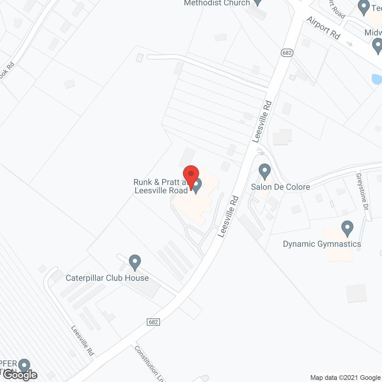 Runk and Pratt at Leesville Road in google map