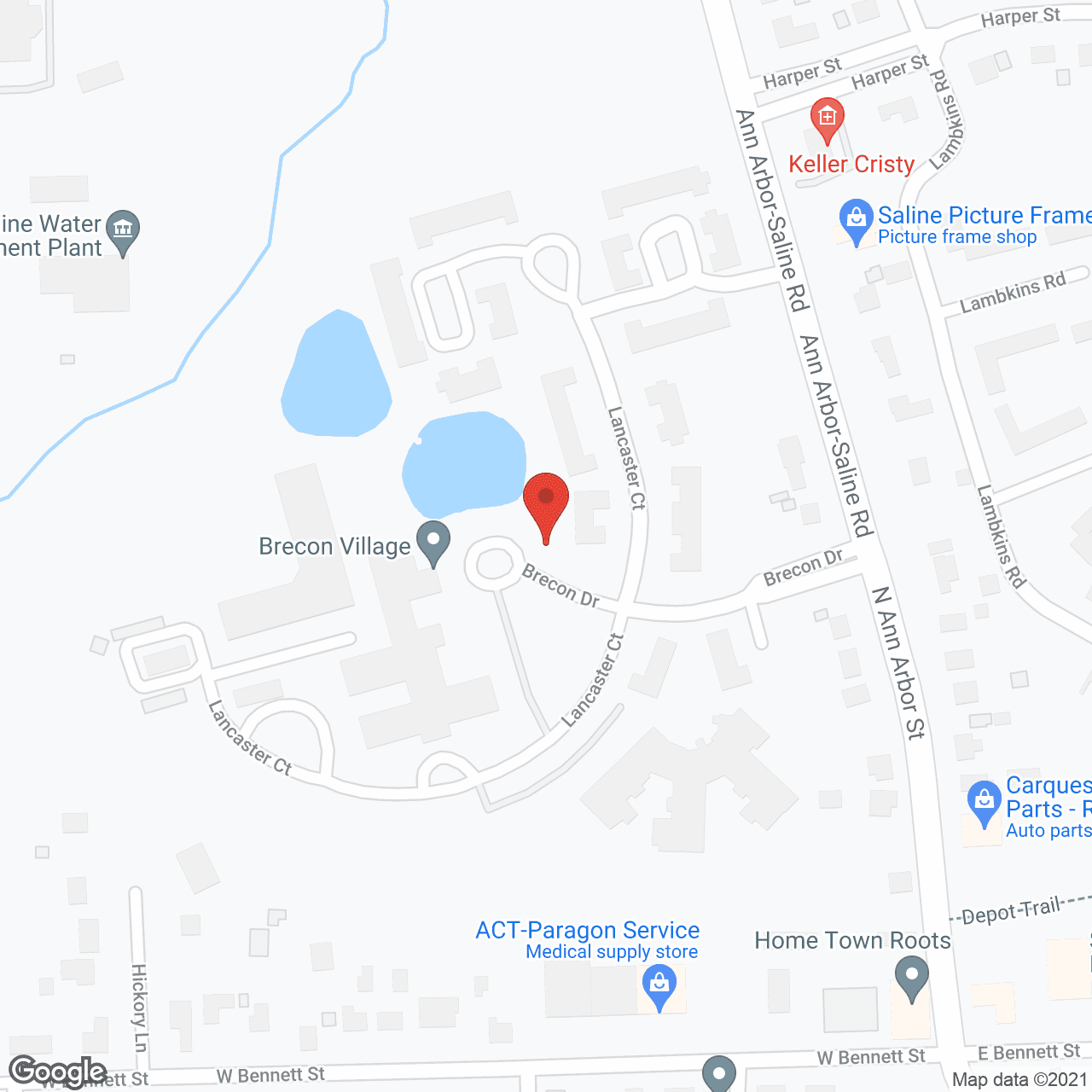 Brecon Village in google map