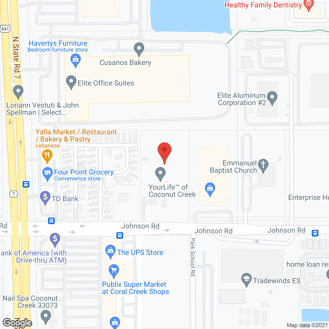 YourLife of Coconut Creek in google map