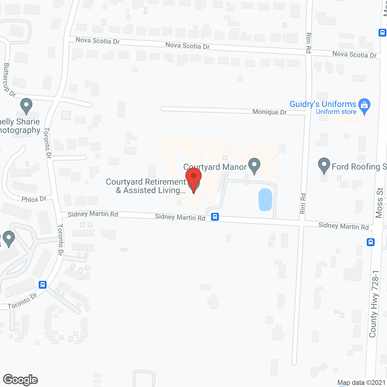 Courtyard Retirement and Assisted Living in google map