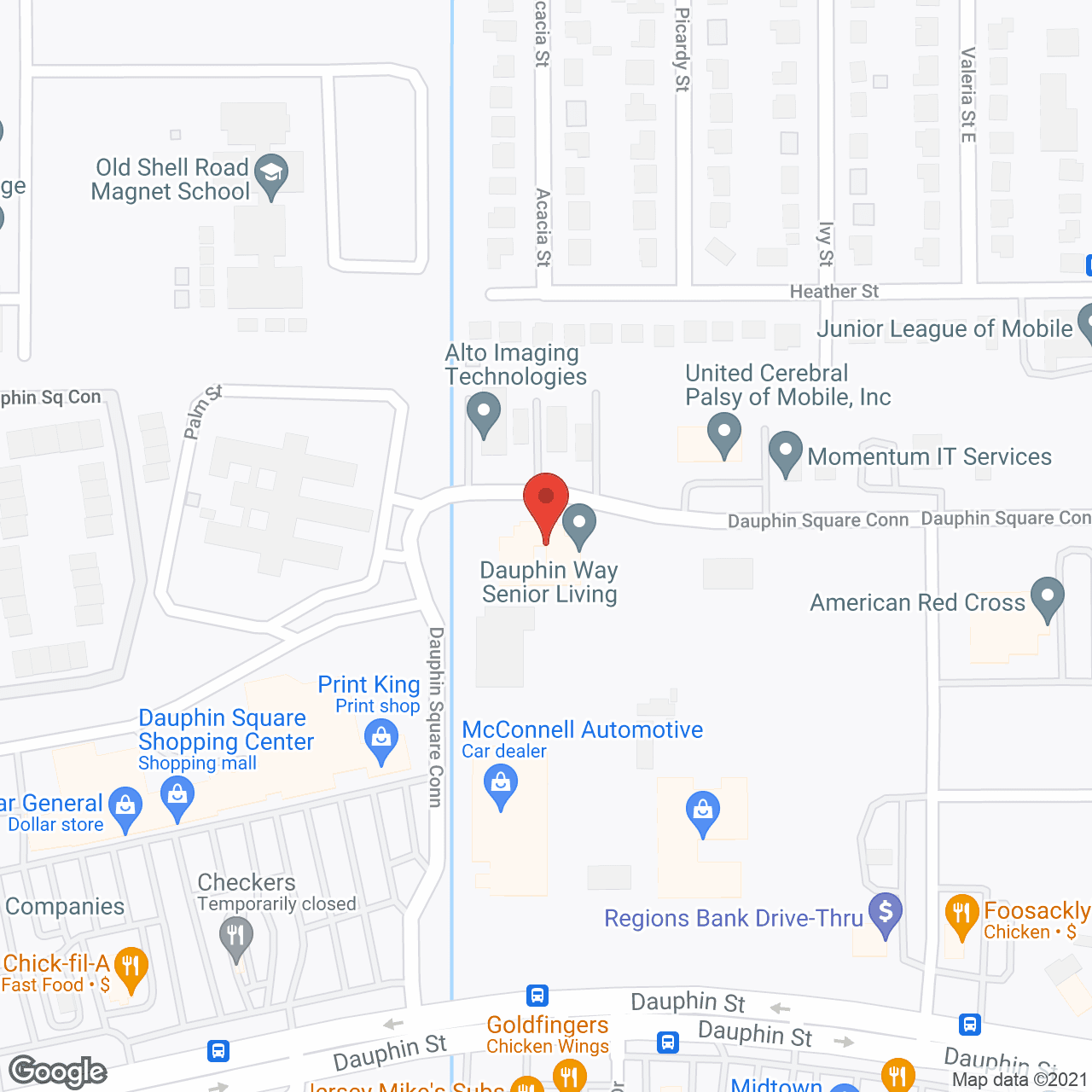 Brookside in Midtown in google map